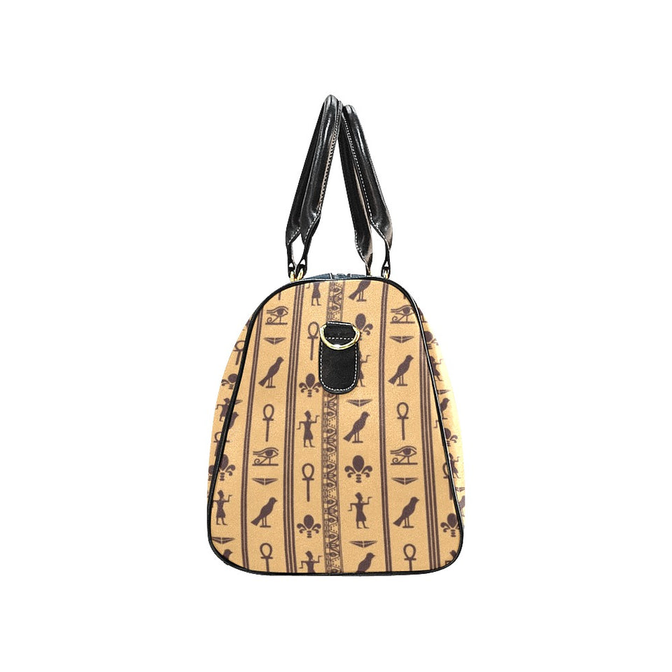 Egypt Hieroglyphics Pattern Print Design 02 Travel Bag