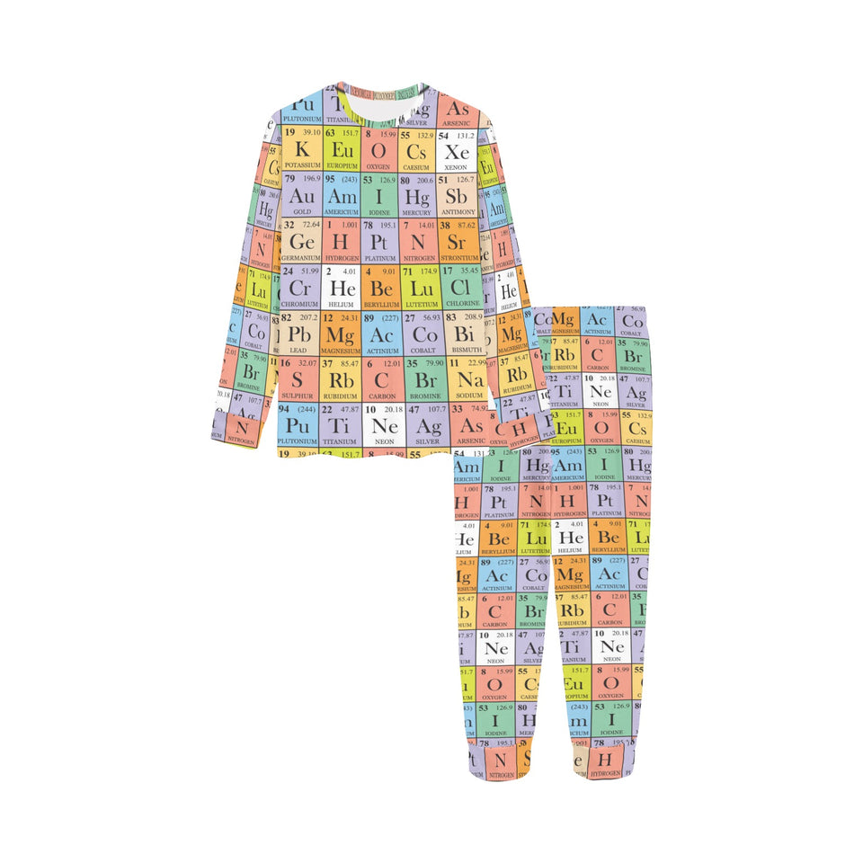 Chemistry Periodic Table Pattern Print Design 01 Kids' Boys' Girls' All Over Print Pajama Set