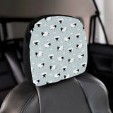 Sheep polka dot cloud pattern Car Headrest Cover
