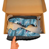 Whale design pattern Women's Sneaker Shoes