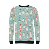 Cute snowman pattern Women's Crew Neck Sweatshirt