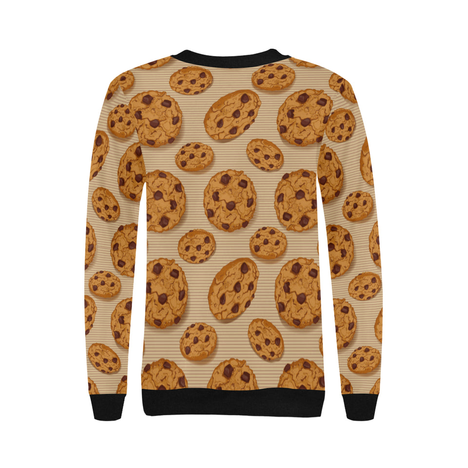 Cookie pattern Women's Crew Neck Sweatshirt