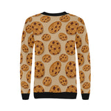 Cookie pattern Women's Crew Neck Sweatshirt
