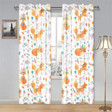 cute tribal fox pattern Gauze Curtain