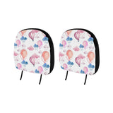 Watercolor air balloon cloud pattern Car Headrest Cover