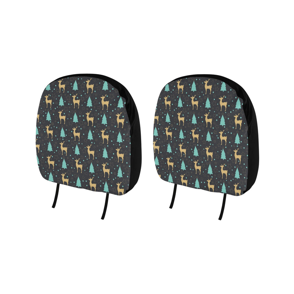 Deers star tree pattern Car Headrest Cover