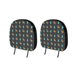 Deers star tree pattern Car Headrest Cover