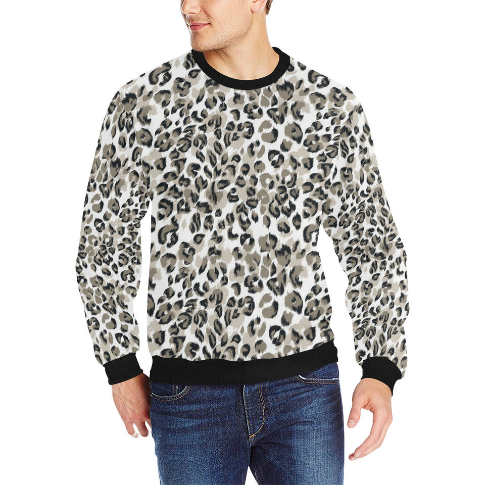 Leopard skin print pattern Men's Crew Neck Sweatshirt