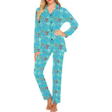 Math Pattern Print Design 02 Women's Long Pajama Set