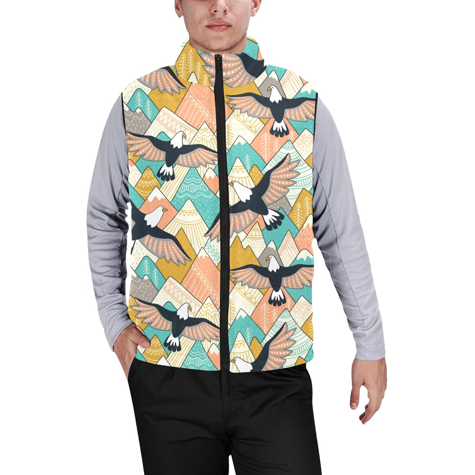 Eagle Pattern Print Design 02 Men's Padded Vest