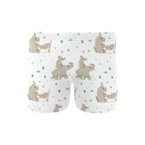 Cute Rhino pattern background Men's Swimming Trunks