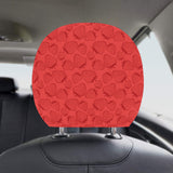 strawberry pattern red background Car Headrest Cover