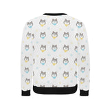 Cute Siberian Husky pattern Men's Crew Neck Sweatshirt