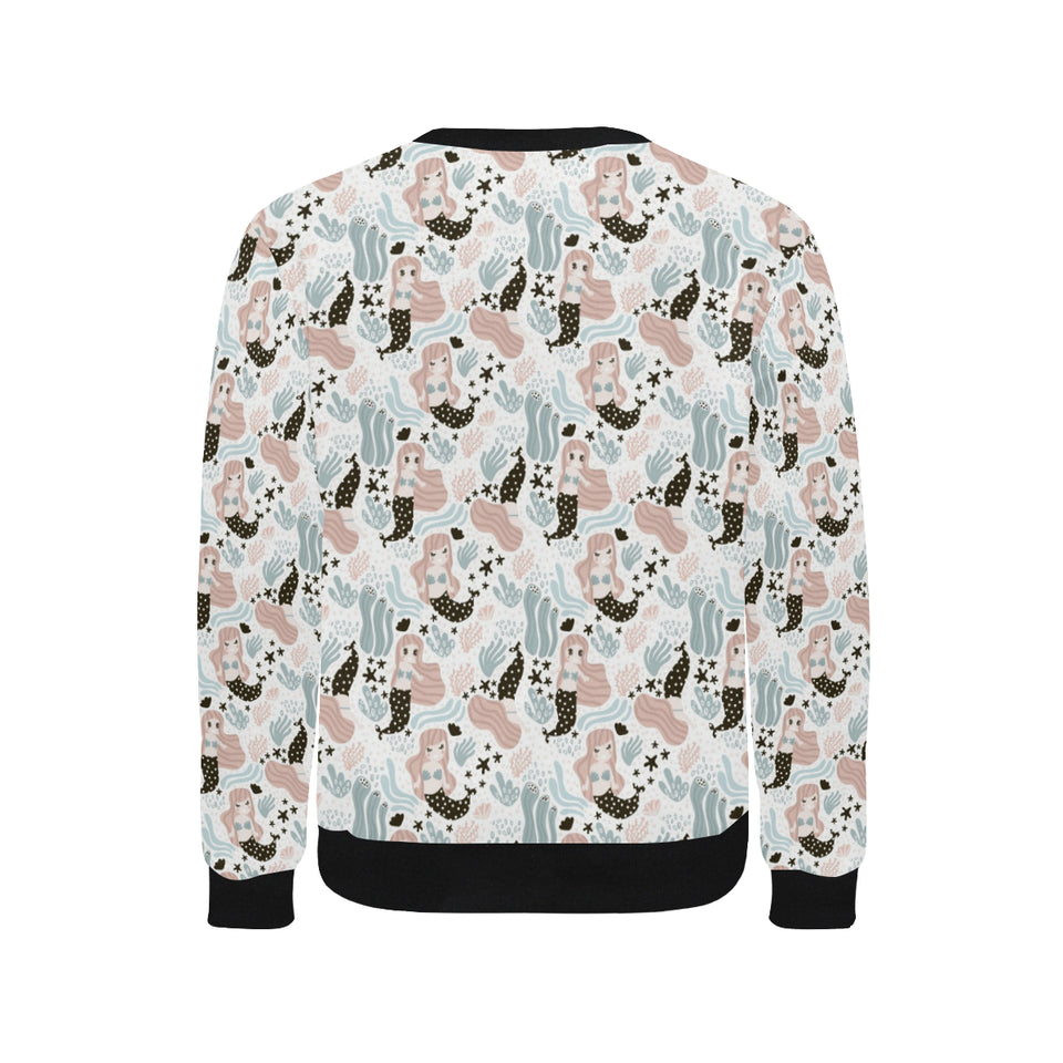 cute mermaid pattern Men's Crew Neck Sweatshirt