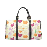 Onion garlic white red pattern Travel Bag