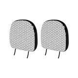 arabic gray pattern Car Headrest Cover