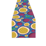 Passion fruit blue background Table Runner