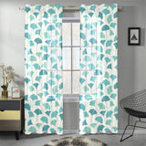 Green ginkgo leaves pattern Gauze Curtain
