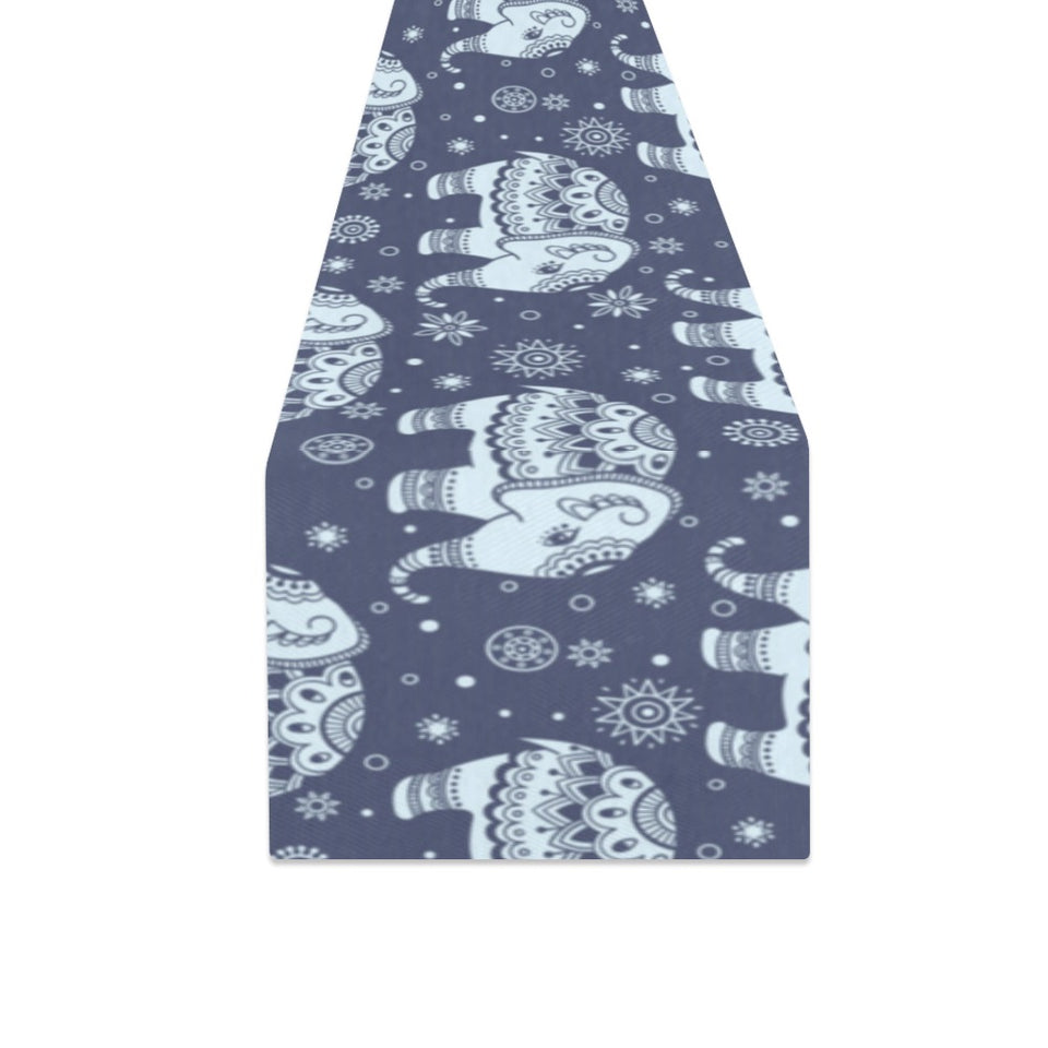 Elephant tribal design pattern Table Runner