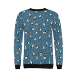 Cute boston terrier dog spattern Women's Crew Neck Sweatshirt