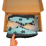 Sea turtle with blue ocean backgroud Women's Sneaker Shoes