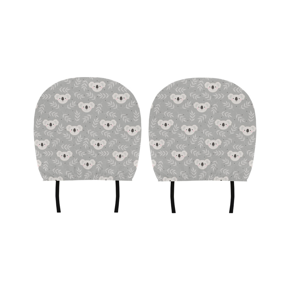 Cute koala leaves pattern Car Headrest Cover