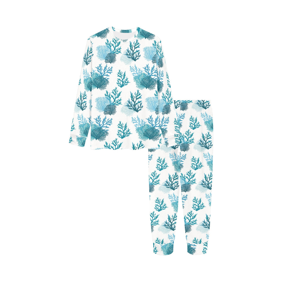 Coral Reef Pattern Print Design 04 Kids' Boys' Girls' All Over Print Pajama Set