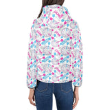 Darts Pattern Print Design 01 Women's Padded Hooded Jacket