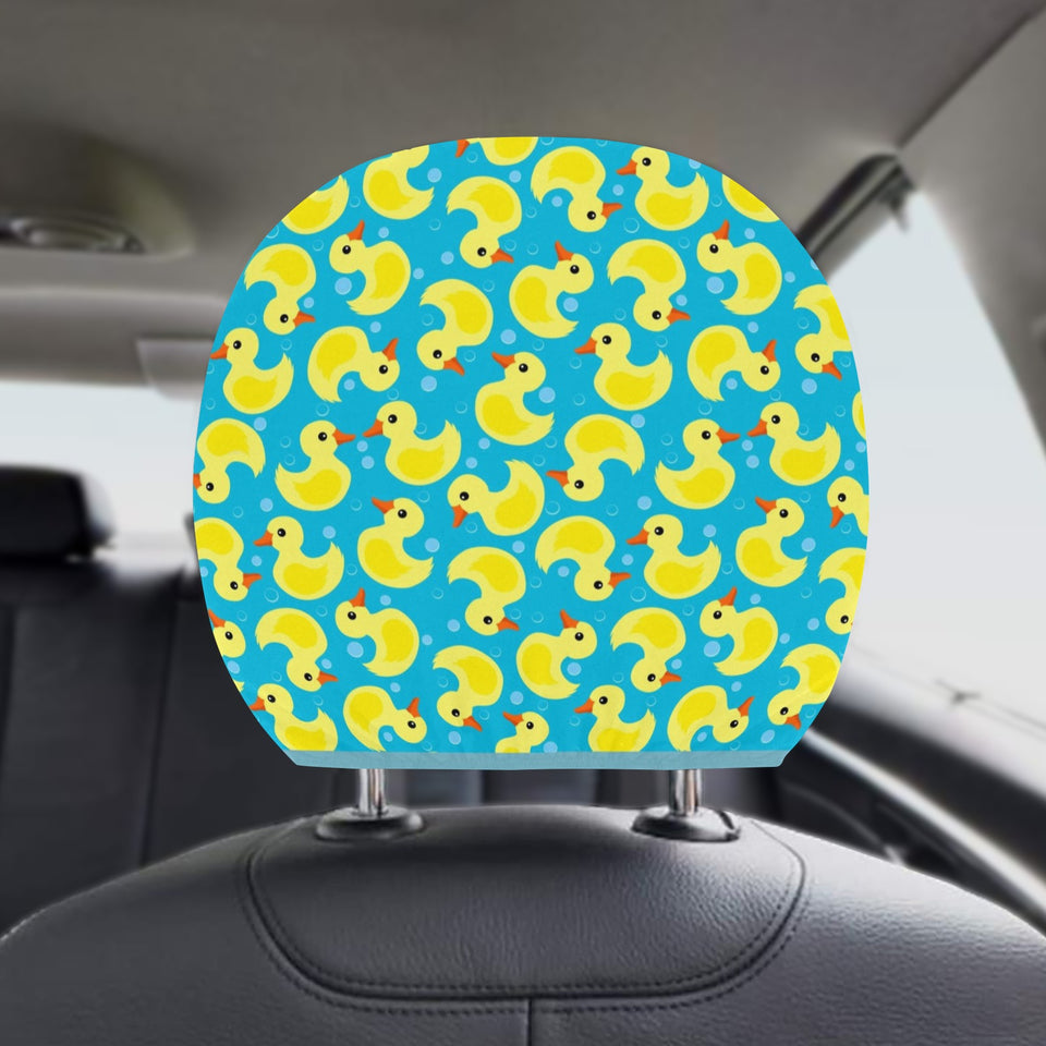 Duck Pattern Print Design 04 Car Headrest Cover