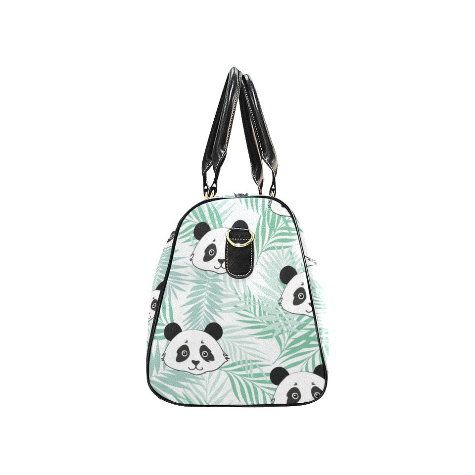 Panda pattern tropical leaves background Travel Bag