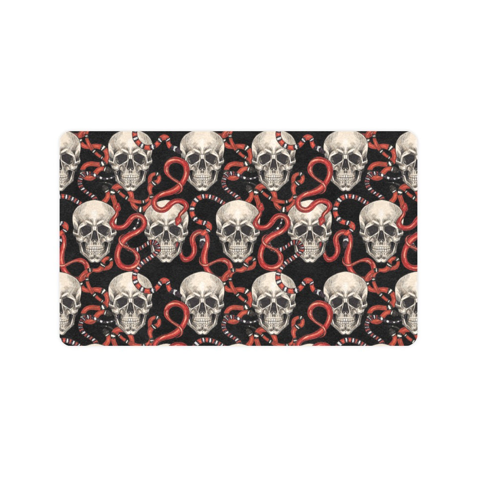 Red snake skull pattern Doormat