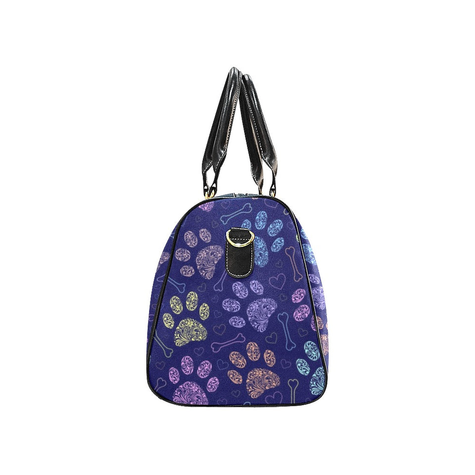 Dog Paws Pattern Print Design 02 Travel Bag