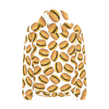 Hamburger Pattern Print Design 03 Men's Padded Hooded Jacket