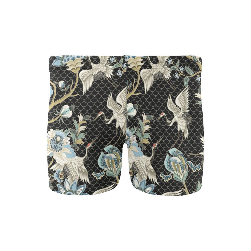 Japanese crane ornament elements Men's Swimming Trunks