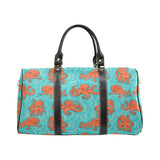 Octopus turquoise background Travel Bag