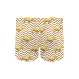 Rhino yellow theme pattern Men's Swimming Trunks