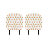 cute onions smiling faces Car Headrest Cover