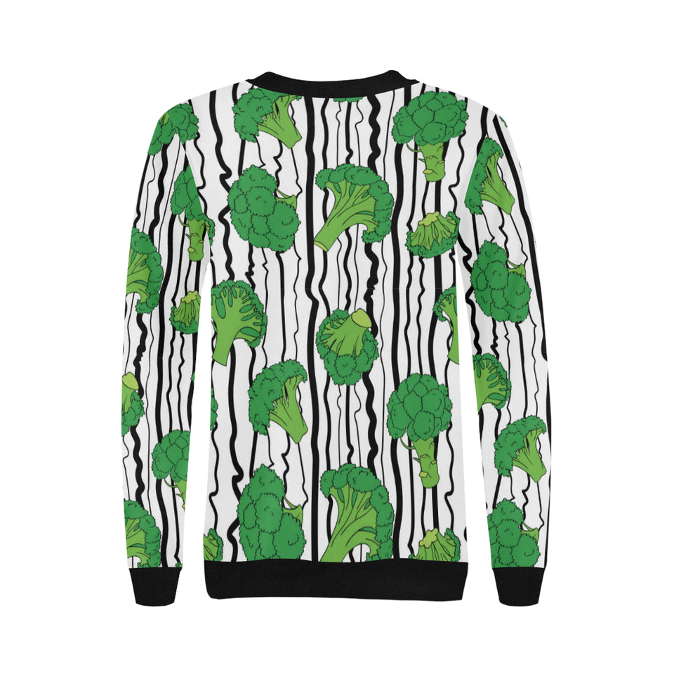 Cool Broccoli pattern Women's Crew Neck Sweatshirt