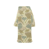 Ginkgo leaves design pattern Blanket Robe with Sleeves