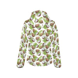 Coconut Pattern Print Design 04 Women's Padded Hooded Jacket