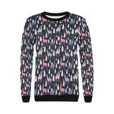Deers Winter Christmas pattern Women's Crew Neck Sweatshirt