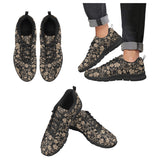 Rose Pattern Print Design 04 Men's Breathable Sneakers ( Model 055)