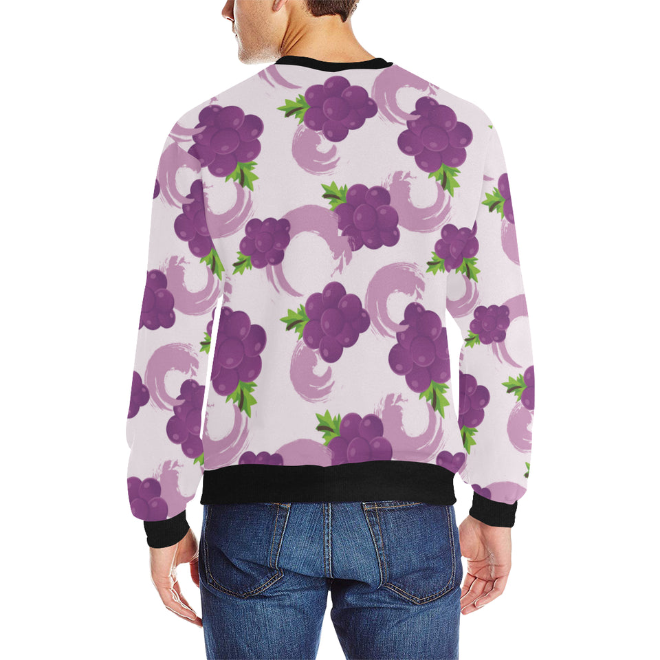 Cute Grape pattern Men's Crew Neck Sweatshirt