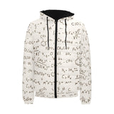 Chemistry Periodic Table Pattern Print Design 04 Men's Padded Hooded Jacket