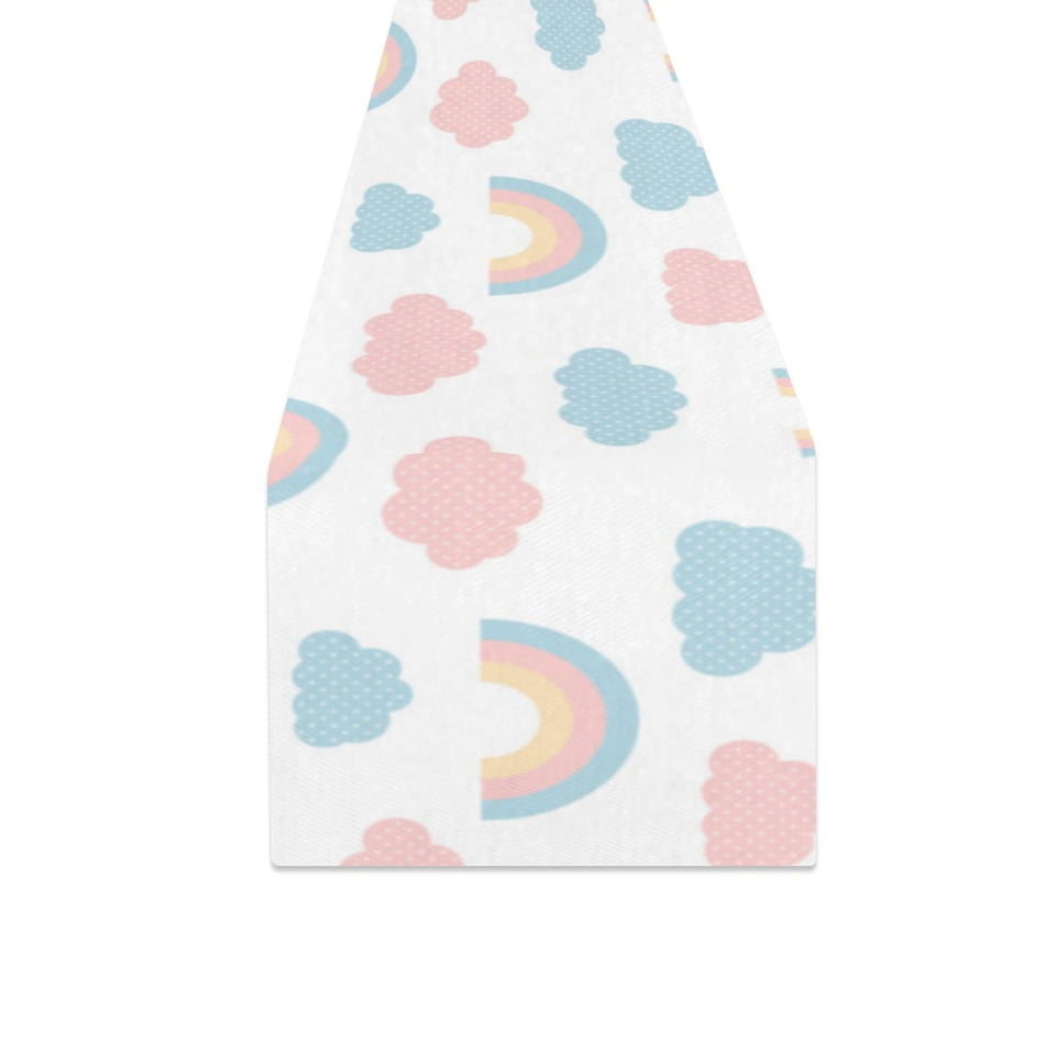 Cute rainbow clound pattern Table Runner