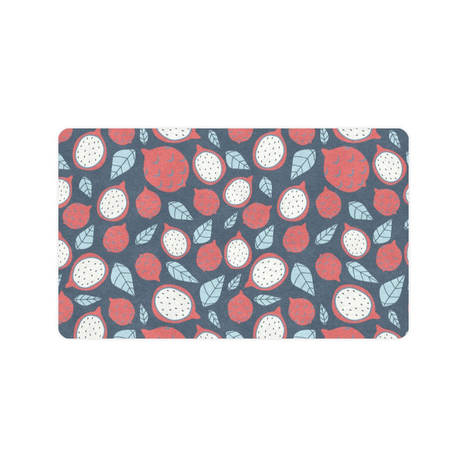 dragon fruits dark blue background Doormat