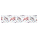 Watercolor sea turtle jellyfish pattern Table Runner