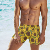 Sunflower pattern Men's Swimming Trunks