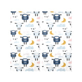 Cute sleeping sheep moon cloud pattern Gauze Curtain