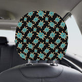 Sea turtle blue stone pattern Car Headrest Cover